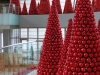 red christmas ball tree display